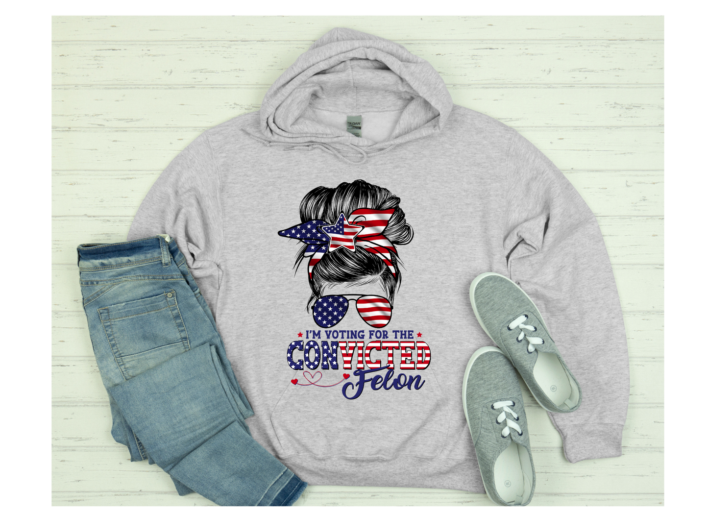 Mom bun voting for the felon