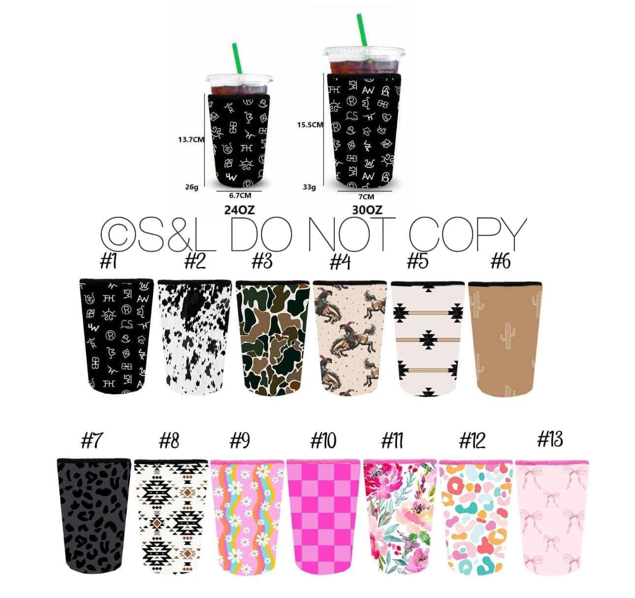 Iced drink neoprene sleeve