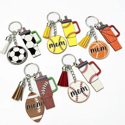 Sports mom keychain