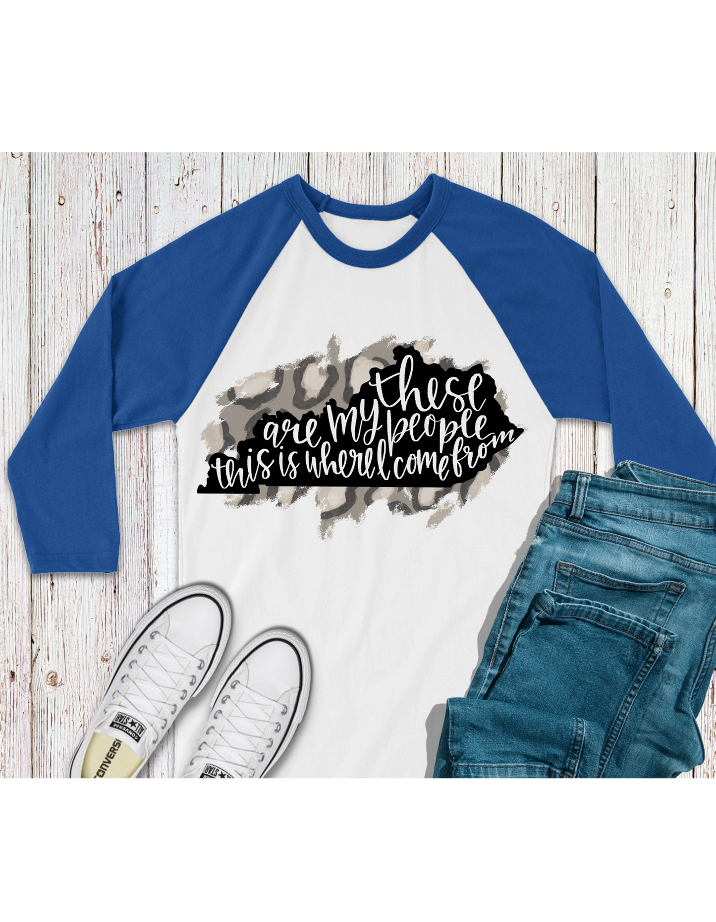 These are my people 3/4 sleeve baseball style tshirt