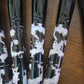 Cow print makeup brushes