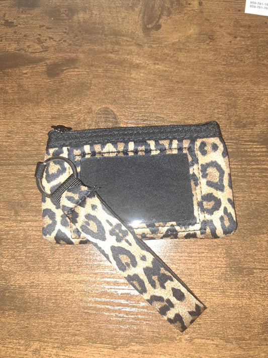 Neoprene coin purse with id window