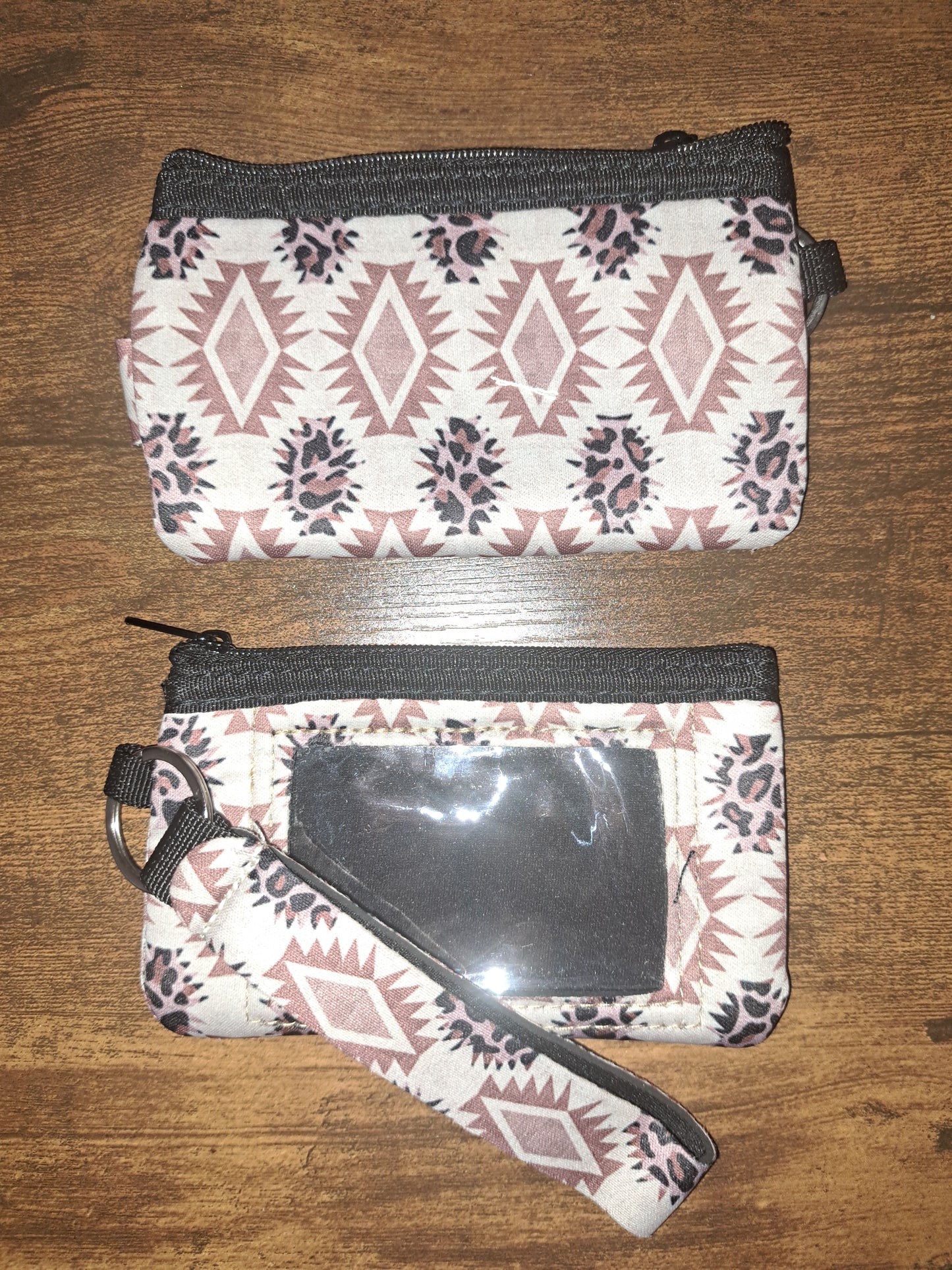 Neoprene coin purse with id window