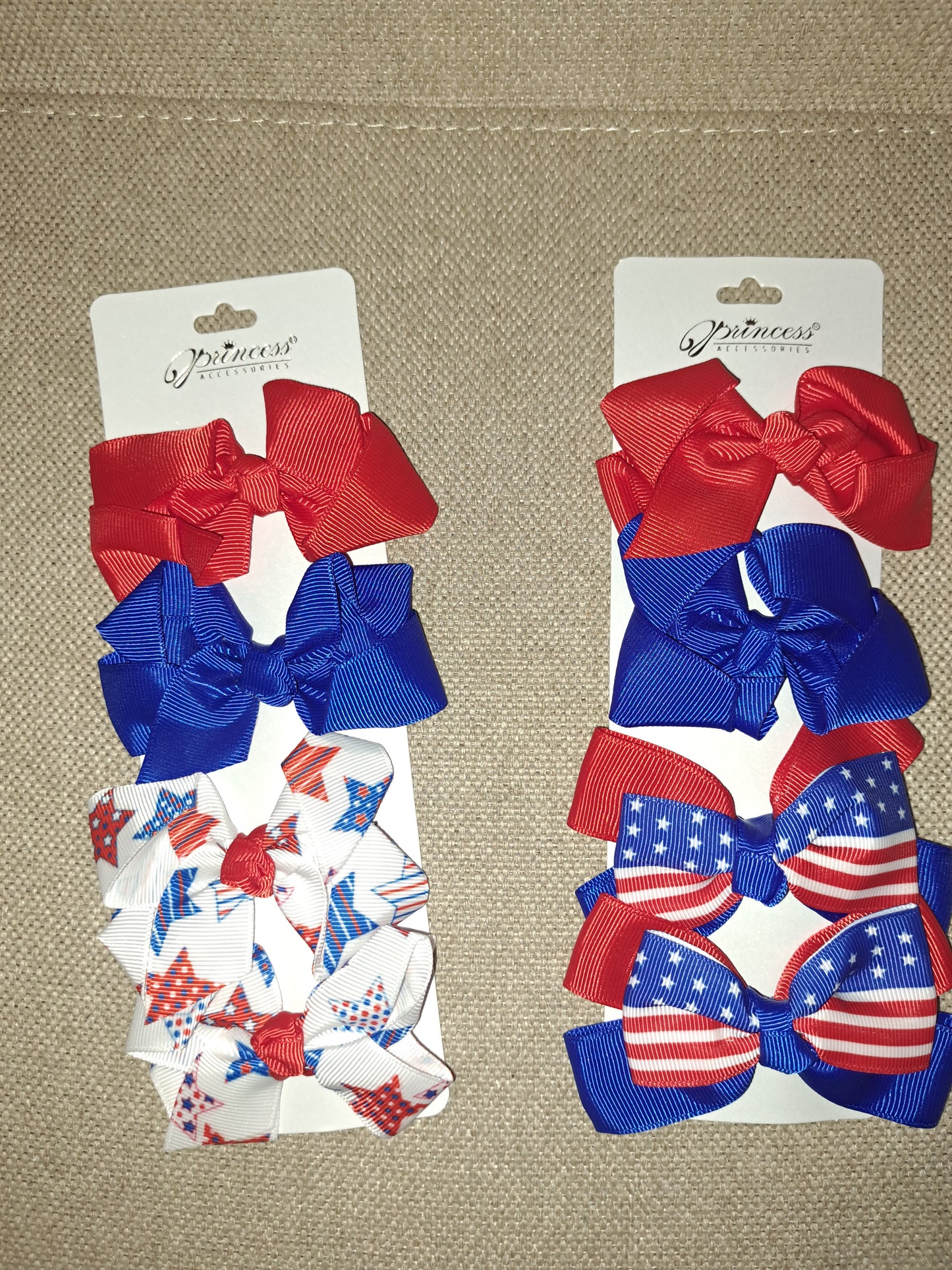 Patriotic hair bows