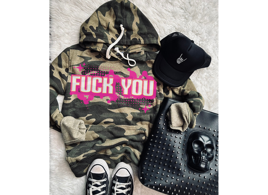 F*ck you camo hoodie