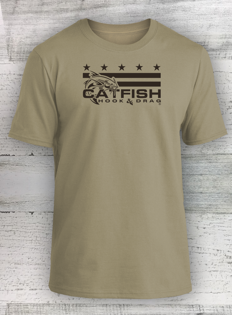 HD Fish - Subdued MERICANA - Short Sleeve - available in Catfish Walleye Crappie Bass