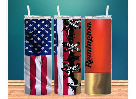 flag and shell 20oz tumbler