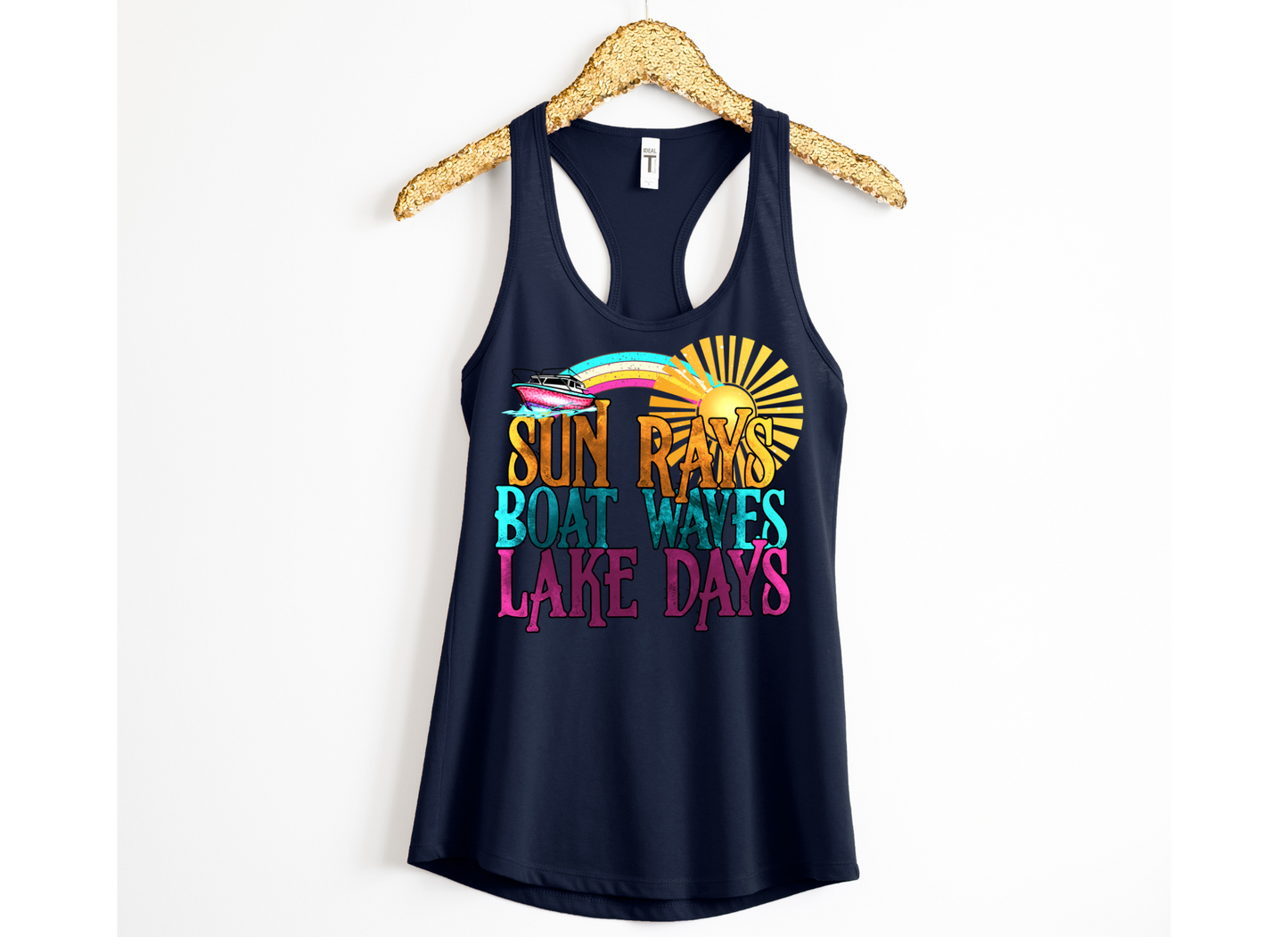 Sun Rays, Boat Waves, Lake Days