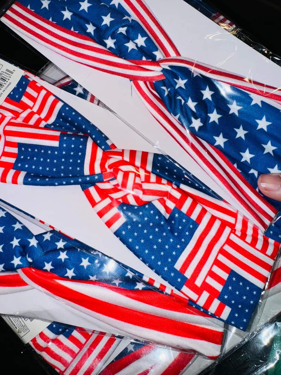 Patriotic stretchy headband