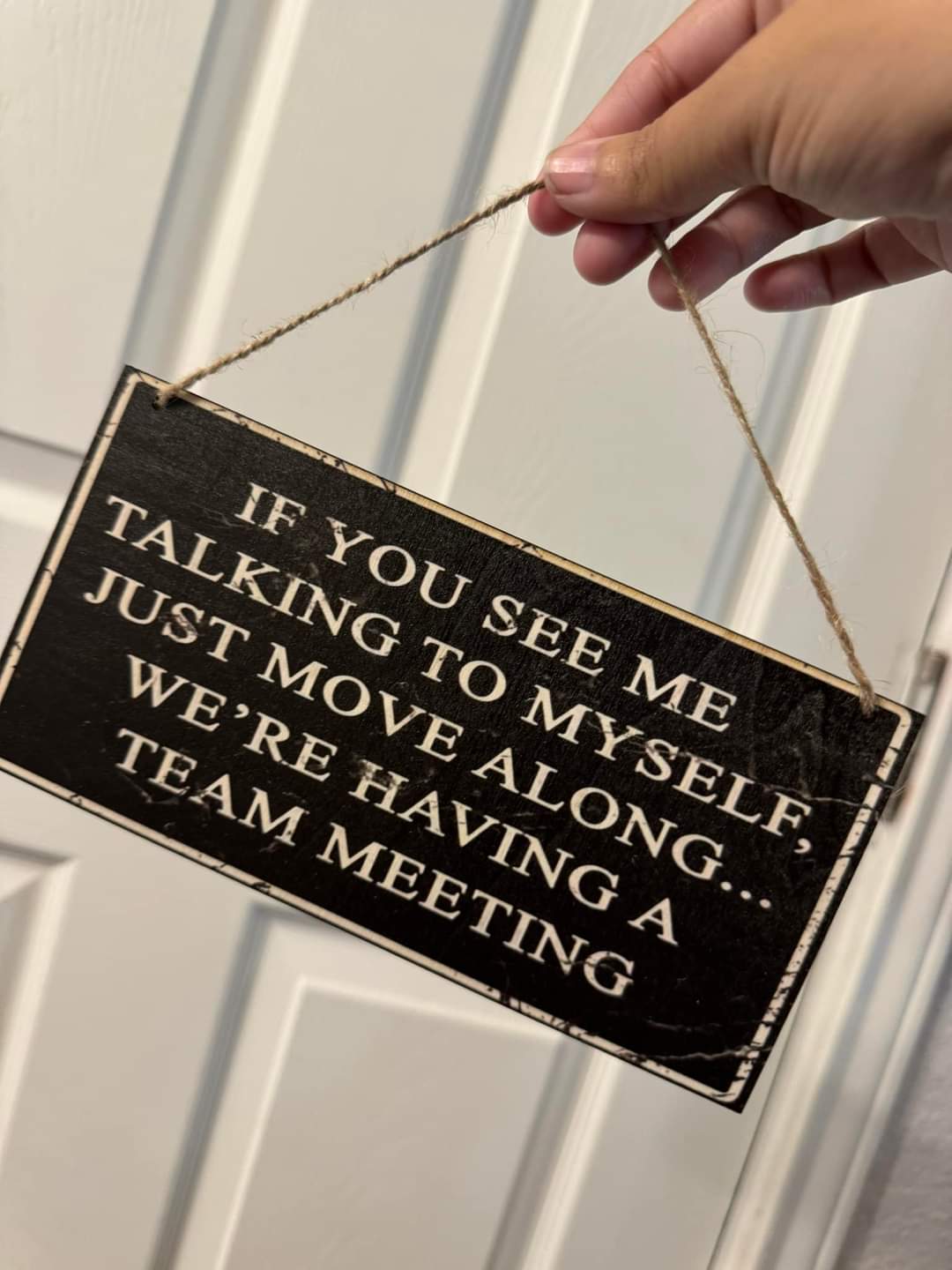 Team meeting door hanger