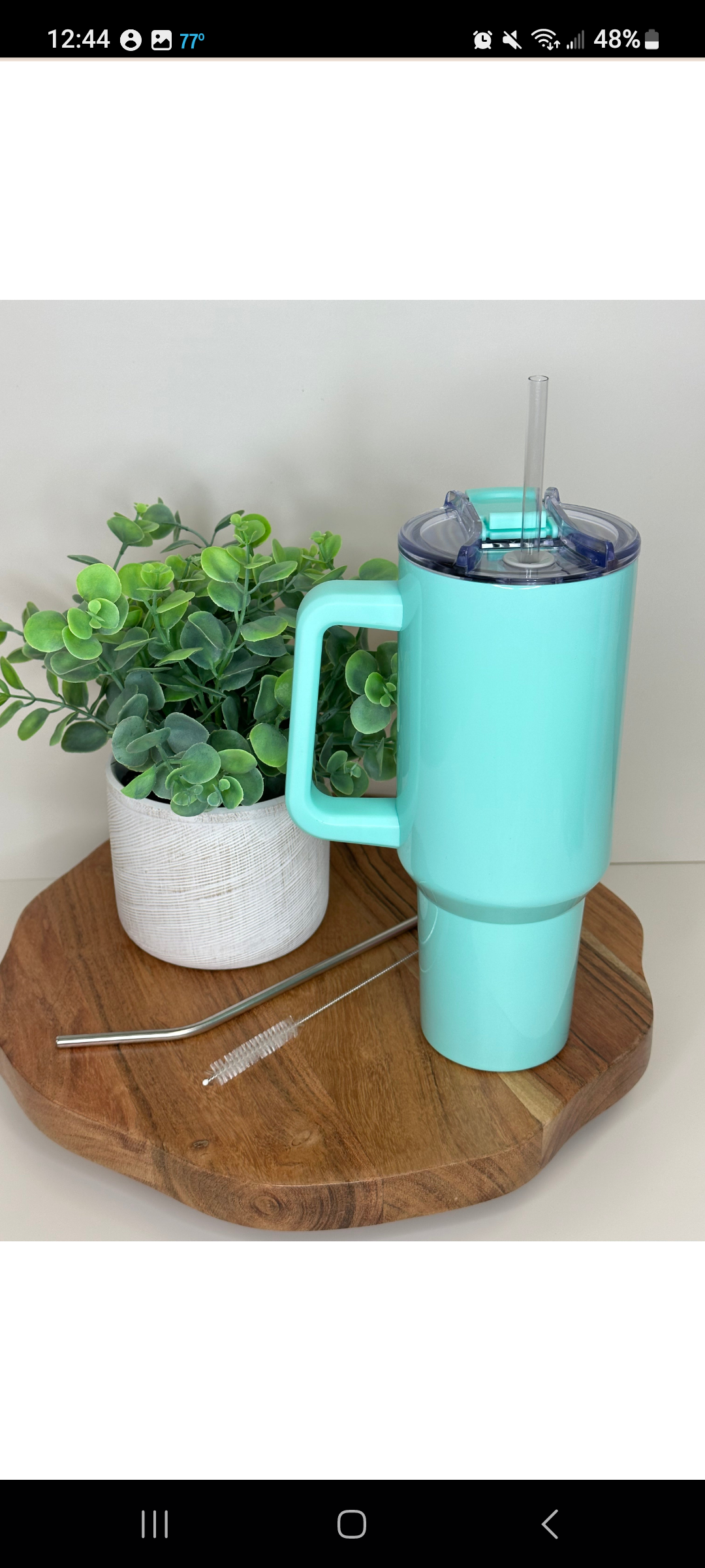 40oz stainless tumblers with lid, straw and straw cleaner