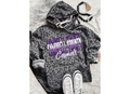Black leopard CC stacked hoodie